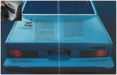 Rear lamp housings on Chrysler’s 1981 K car