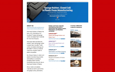 The new Corporate Brochure for Monmouth Rubber & Plastics has been released.