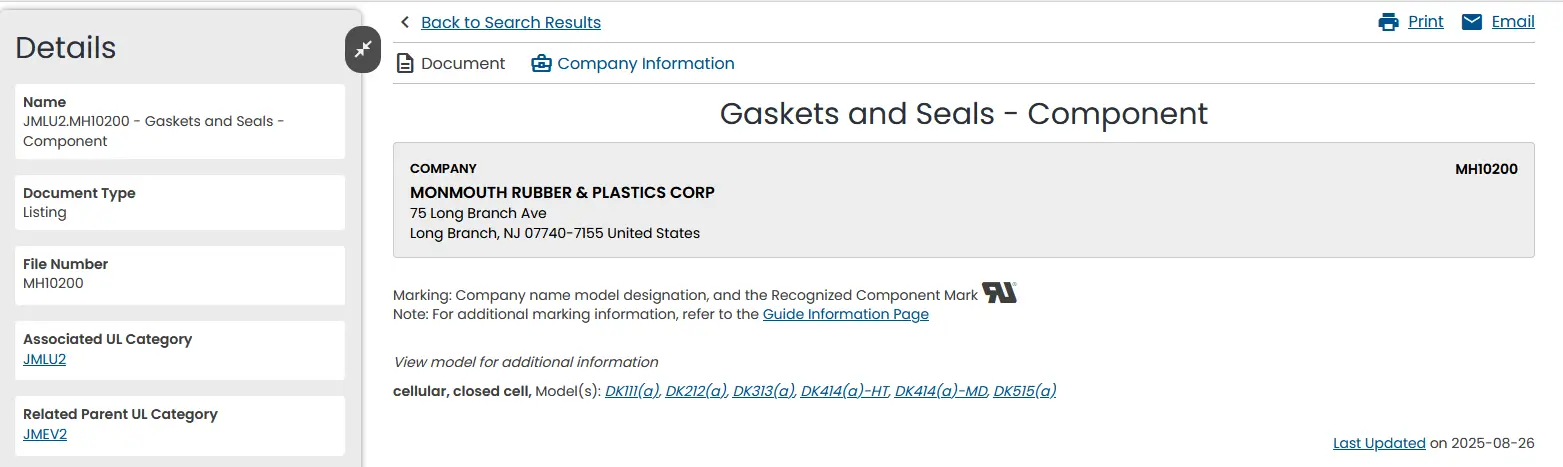Gasket and Seals
